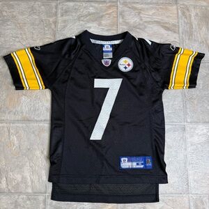 Pittsburgh Steelers Reebok Jersey Youth Size Small Black Roethlisberger #7 NFL